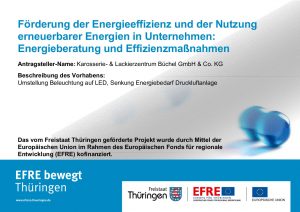 Zertifikat für die Förderung der Energieeffizienz und der Nutzung erneuerbarer Energien in Unternehmen