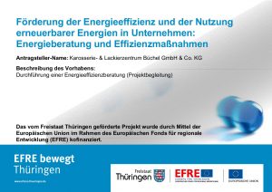 Zertifikat für die Förderung der Energieeffizienz und der Nutzung erneuerbarer Energien in Unternehmen